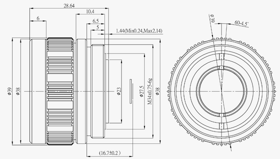 FWD-19-02 19mm F1.0 LWIR Motorizado Zoom Lens com 8-12 μm comprimento de onda e -40 ° C a +80 ° C temperatura de funcionamento para 384 × 288 @ 12 μm Sensor